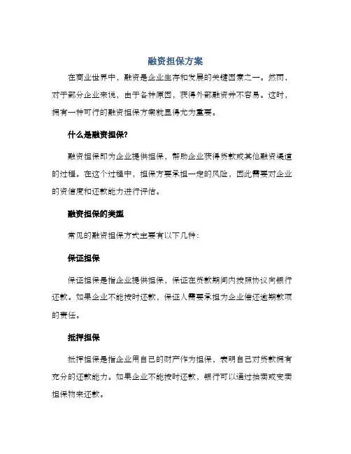 融资担保方案