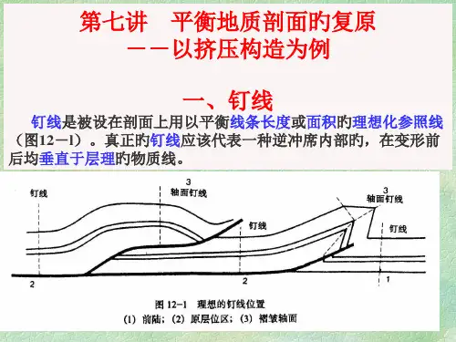 盆地分析平衡剖面复原挤压构造为例