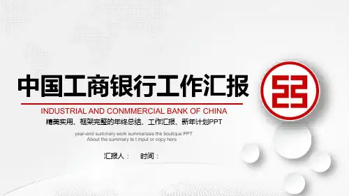 微立体工商银行计划汇报总结经典创意高端ppt模版