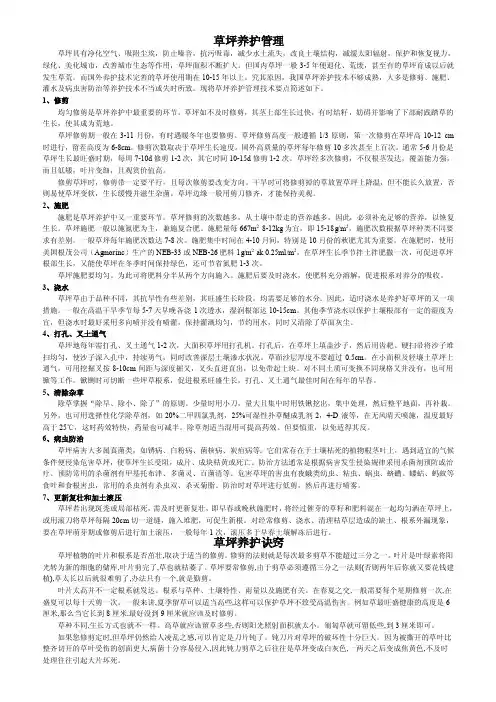 草坪养护管理