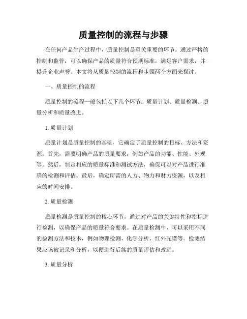 质量控制的流程与步骤