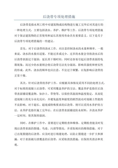 后浇带专项处理措施