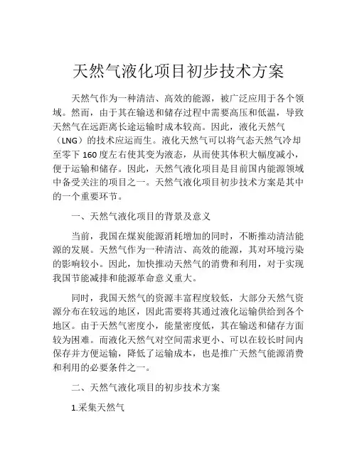 天然气液化项目初步技术方案