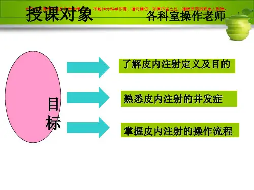 皮内注射技术操作培训课件