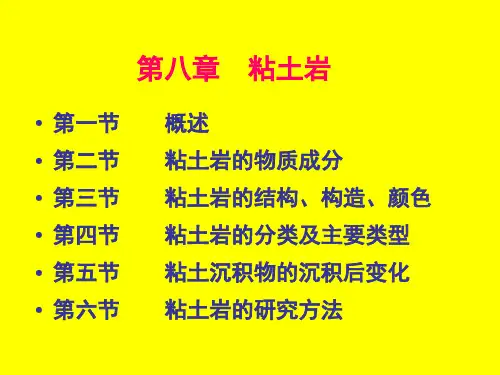 第八章  粘土岩