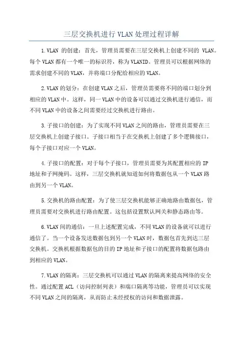 三层交换机进行VLAN处理过程详解
