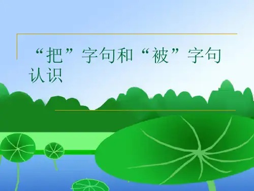 把字句和被字句的转换