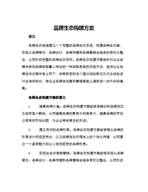 品牌生态构建方案