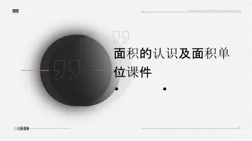 面积的认识及面积单位课件