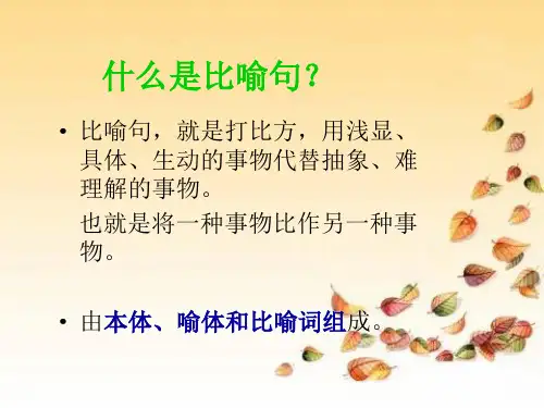 比喻修辞手法PPT