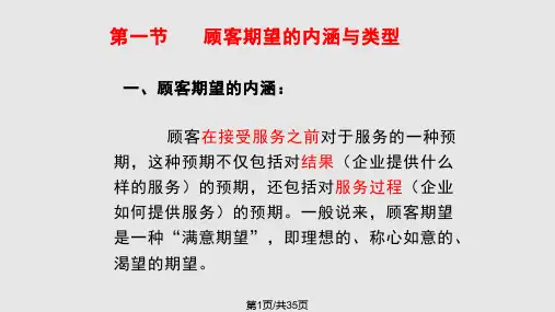 服务营销  顾客期望与需求管理PPT课件