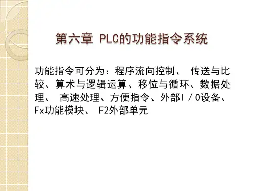 第六章 可编程控制器的功能指令系统