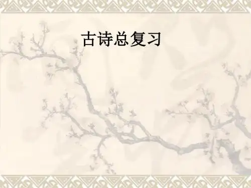古诗总复习ppt课件