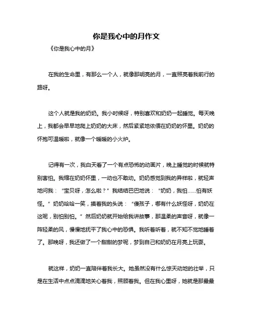 你是我心中的月作文