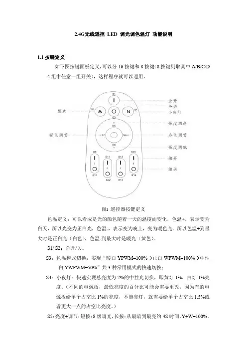 2.4G遥控灯功能说明(标准)