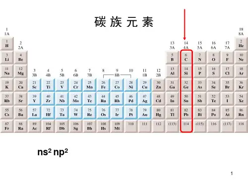 无机化学：14.碳族元素