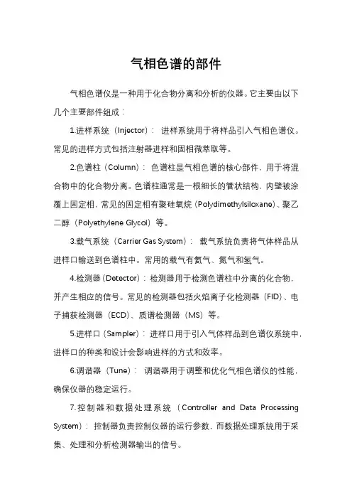气相色谱的部件