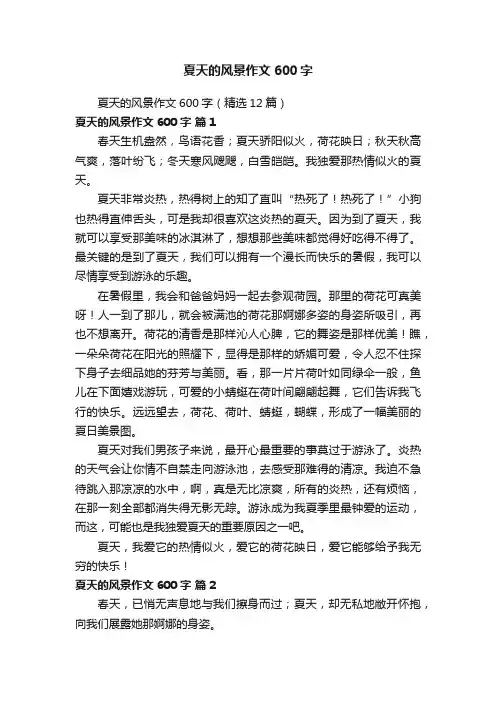 夏天的风景作文600字