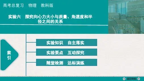 实验六 探究向心力大小与质量、角速度和半径之间的关系--2025版高考总复习物理