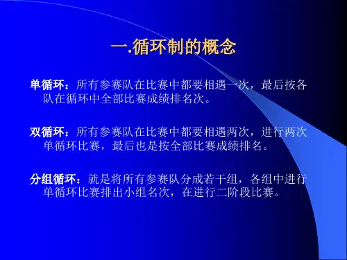 足球比赛编排方法