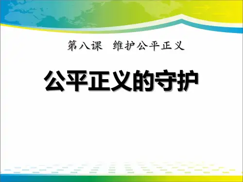 《公平正义的守护》PPT课件【完美版课件】
