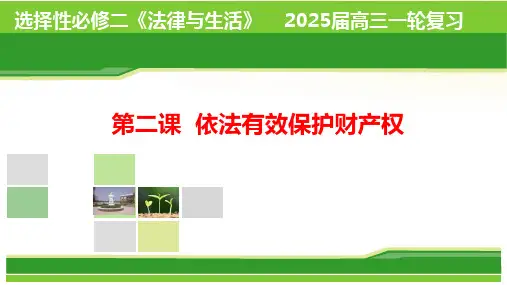 第二课+依法有效保护财产权+课件-2025届高考政治一轮复习统编版选择性必修二法律与生活