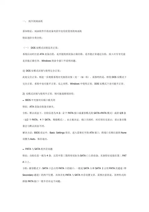 刻录常见问题