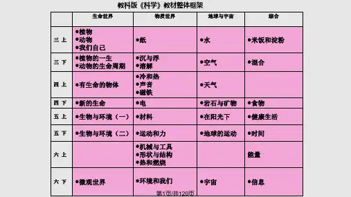 教科小学五年科学上教材分析PPT课件