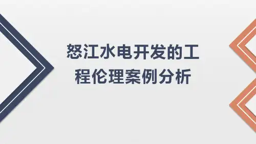 怒江水电开发的工程伦理案例分析