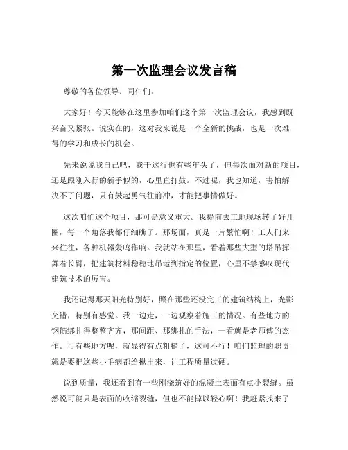 第一次监理会议发言稿