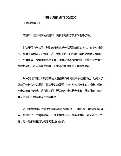 时间的痕迹作文散文