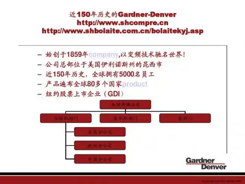 美国GD空压机中文介绍