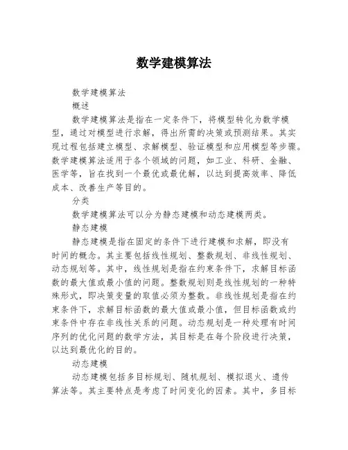 数学建模算法