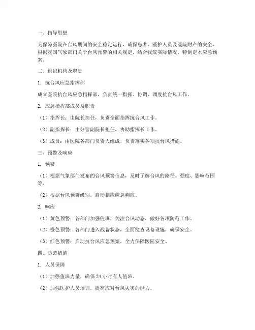 医院抗台风应急预案
