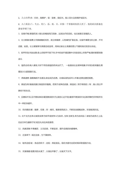 高考备考常见时政成语