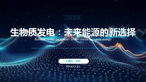 生物质发电未来发展趋势报告PPT