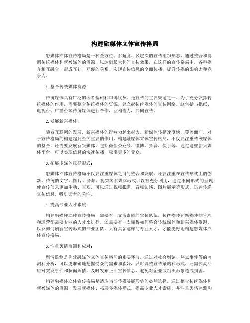 构建融媒体立体宣传格局