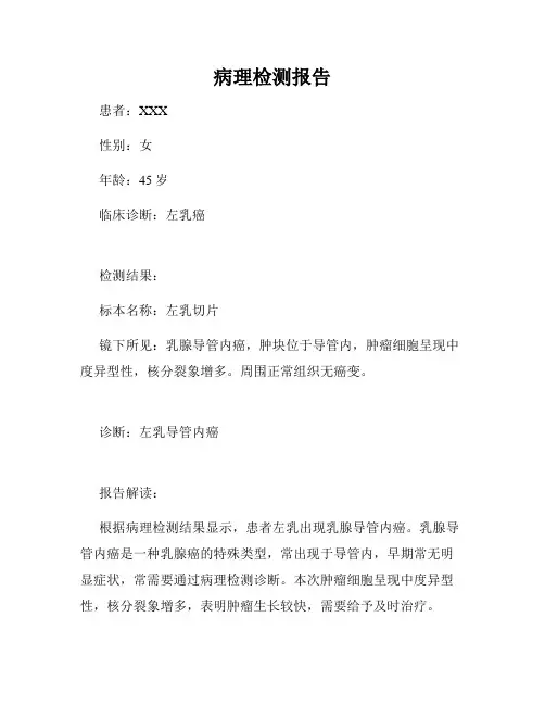 病理检测报告