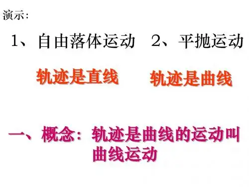 第一节  曲线运动课件