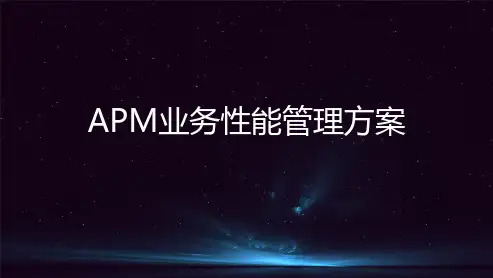 APM业务性能管理平台方案