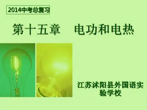 中考物理复习课件 电功与电热