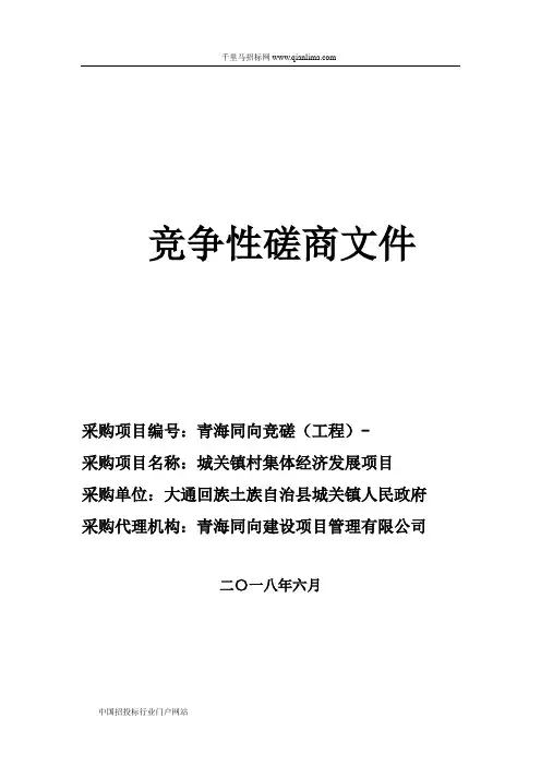 集体经济发展项目招投标书范本