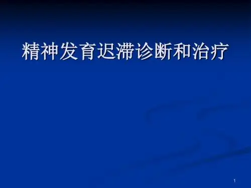 精神发育迟滞诊断和治疗ppt课件