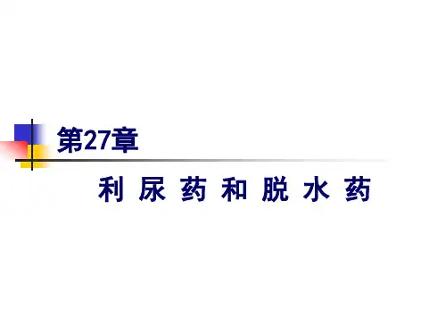 利尿药与脱水药 PPT课件