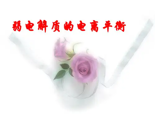 人教版化学选修四弱电解质的电离