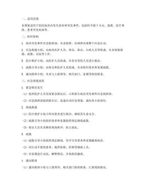 病房发生应急预案流程