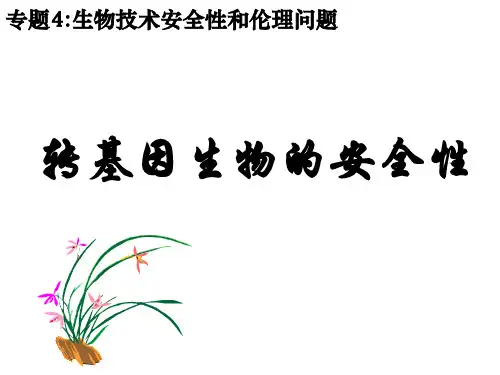 转基因生物的安全性(公开课)PPT课件