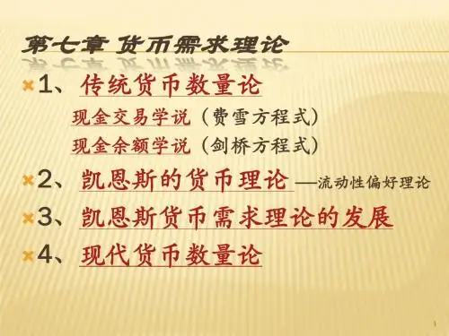 货币银行学第七章货币需求