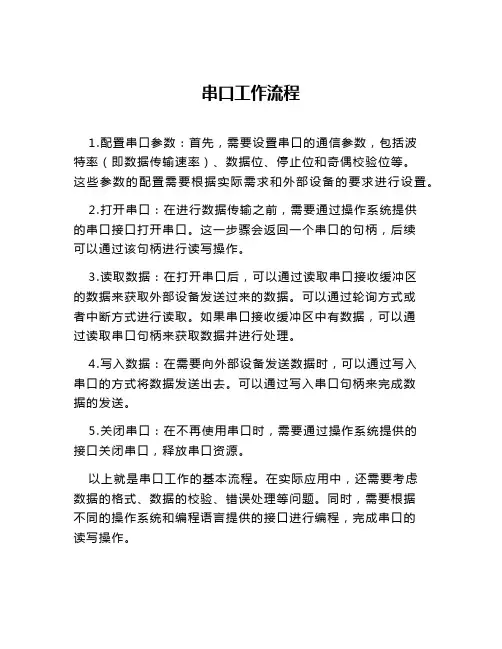 串口工作流程
