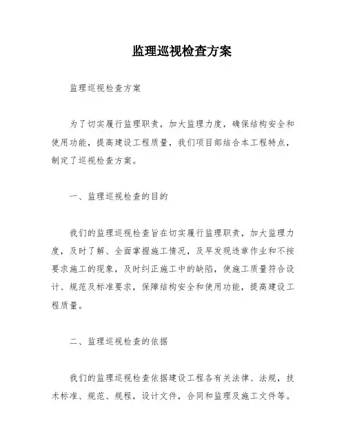 监理巡视检查方案